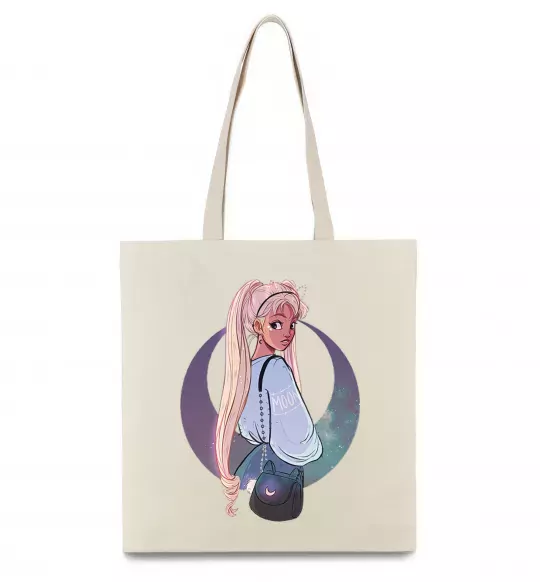 Еко-сумка Сейлор Мун рисунок Бежевий фото