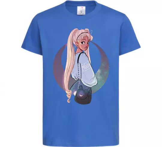 Детская футболка Сейлор Мун рисунок Ярко-синий фото