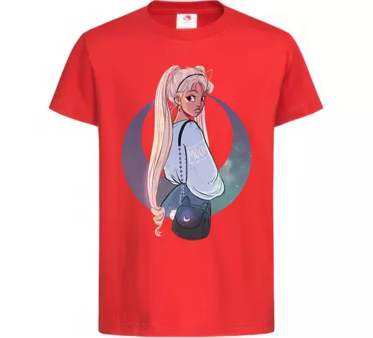 Детская футболка Сейлор Мун рисунок Красный фото