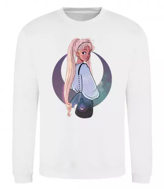 Світшот Сейлор Мун рисунок Білий фото