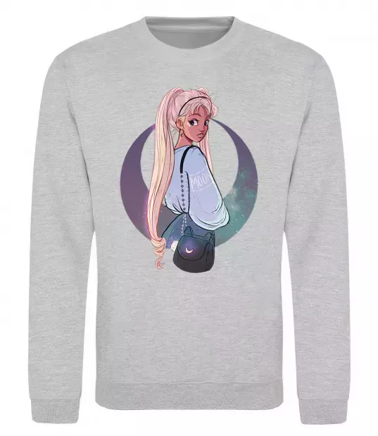 Світшот Сейлор Мун рисунок Сірий меланж фото