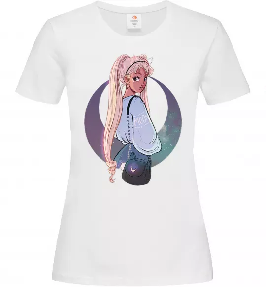 Жіноча футболка Сейлор Мун рисунок Білий фото