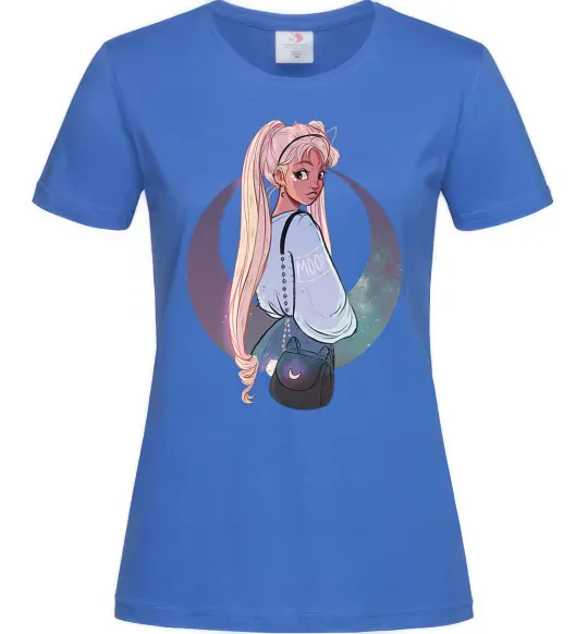 Жіноча футболка Сейлор Мун рисунок Яскраво-синій фото