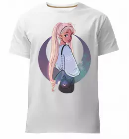 Мужская премиум футболка Cat Moon Белый фото