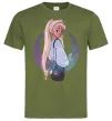 Чоловіча футболка Сейлор Мун рисунок Оливковий фото