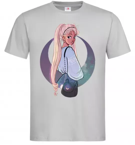 Чоловіча футболка Сейлор Мун рисунок Сірий фото