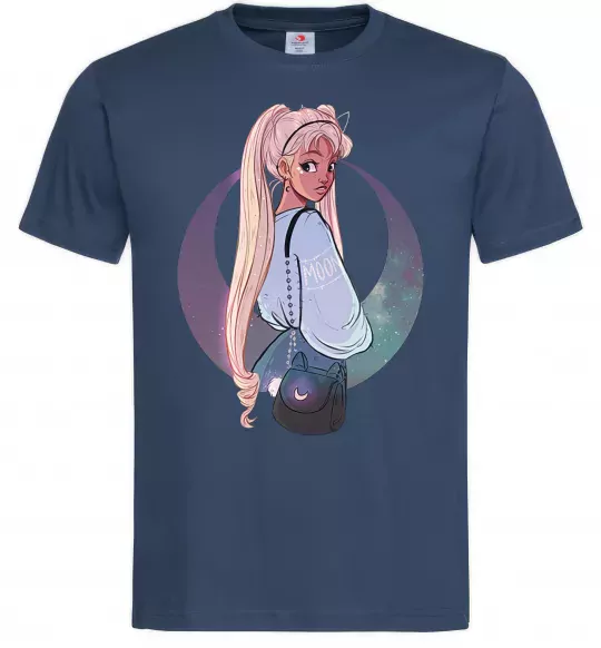 Чоловіча футболка Сейлор Мун рисунок Темно-синій фото