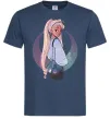 Чоловіча футболка Сейлор Мун рисунок Темно-синій фото