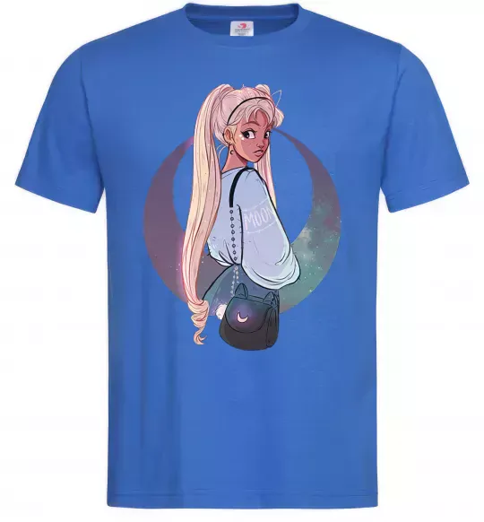 Чоловіча футболка Сейлор Мун рисунок Яскраво-синій фото