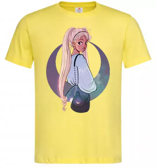 Чоловіча футболка Сейлор Мун рисунок Лимонний фото