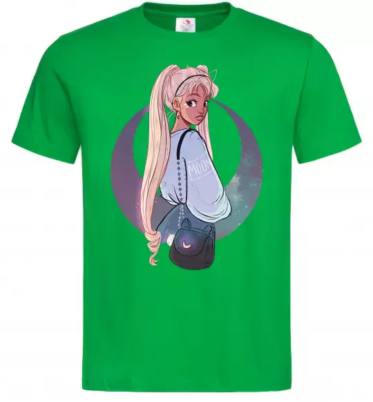 Чоловіча футболка Сейлор Мун рисунок Зелений фото