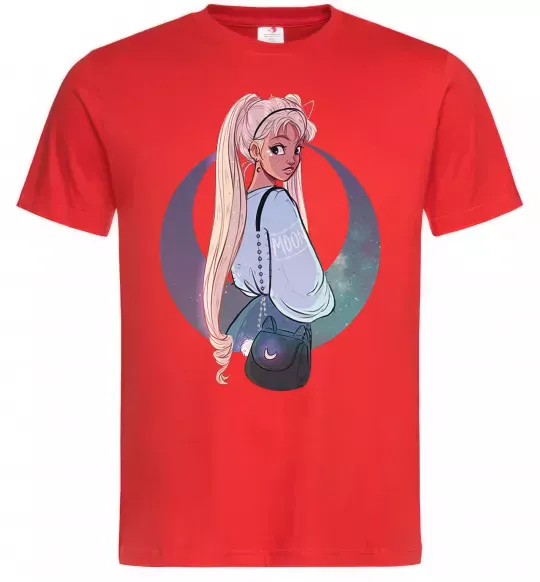Чоловіча футболка Сейлор Мун рисунок Червоний фото