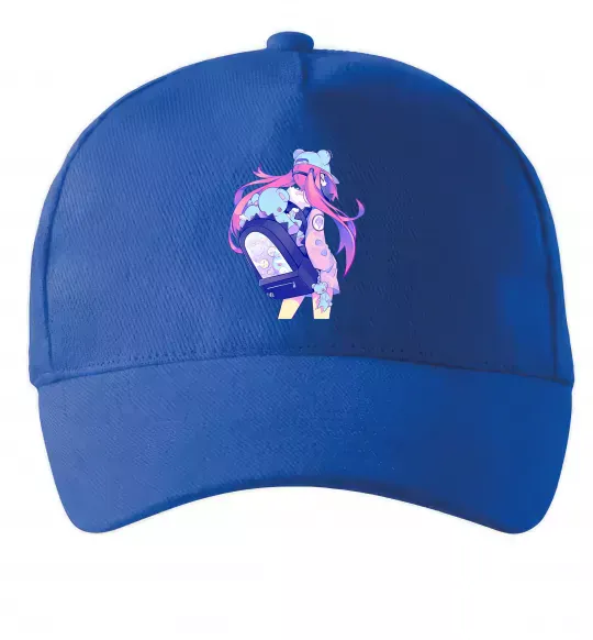 Кепка Дівчина аніме спина Ярко-синий фото