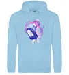 Мужская толстовка (худи) Дівчина аніме спина Голубой фото
