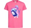 Дитяча футболка Дівчина аніме спина Яскраво-рожевий фото