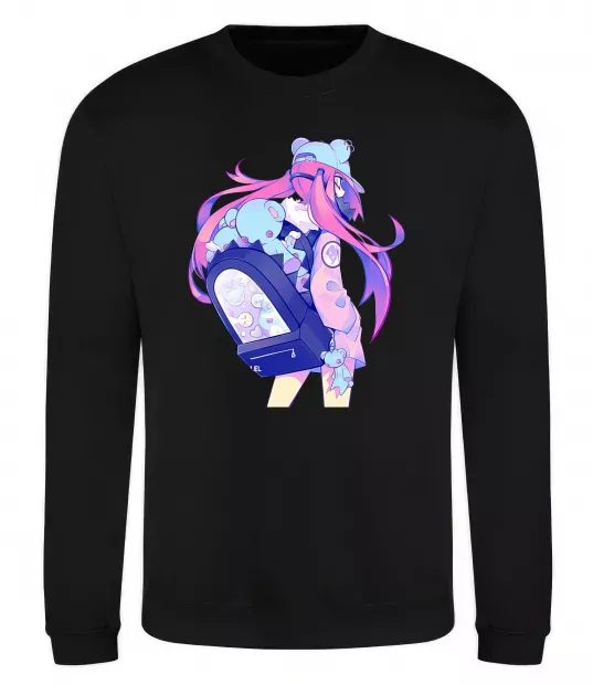 Свитшот Дівчина аніме спина Черный фото