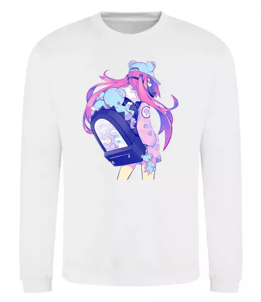 Свитшот Дівчина аніме спина Белый фото