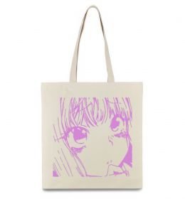 Еко-сумка Дівчинка аніме рожевого кольору