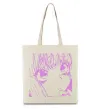 Эко-сумка Дівчинка аніме рожевого кольору Бежевый фото