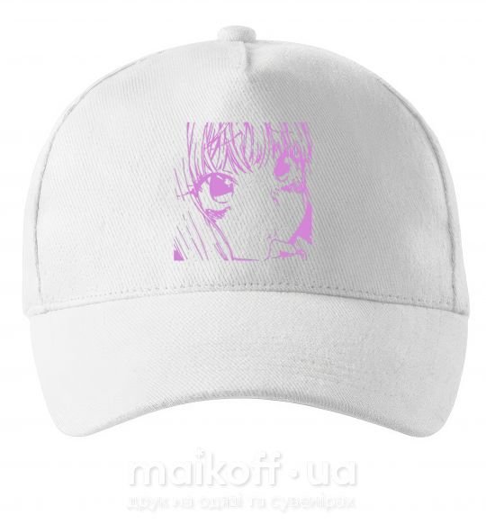 Кепка Девочка аниме розового цвета Білий фото