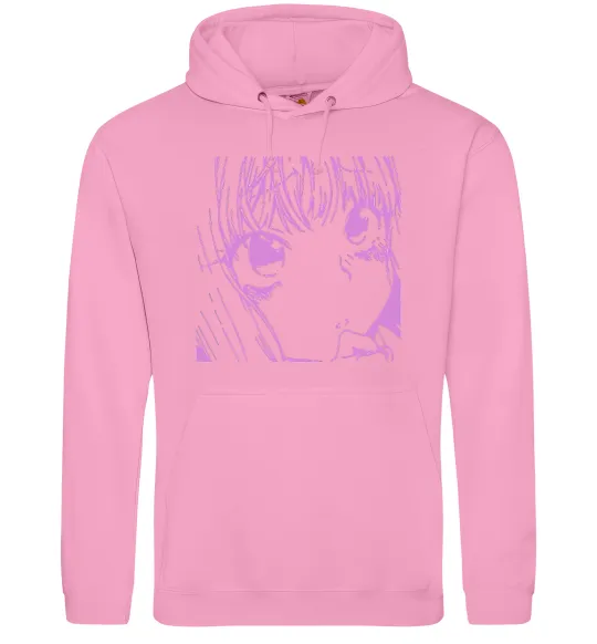 Чоловіча толстовка (худі) Дівчинка аніме рожевого кольору Рожевий фото