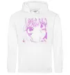 Чоловіча толстовка (худі) Дівчинка аніме рожевого кольору Білий фото