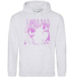 Чоловіча толстовка (худі) Дівчинка аніме рожевого кольору