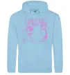 Чоловіча толстовка (худі) Дівчинка аніме рожевого кольору Блакитний фото