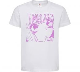 Дитяча футболка Дівчинка аніме рожевого кольору Дитяча футболка Дівчинка аніме рожевого кольору