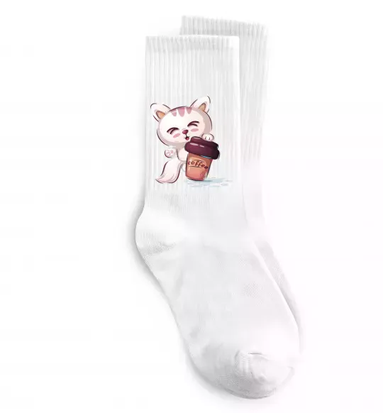 Носки Coffee kitten Белый фото