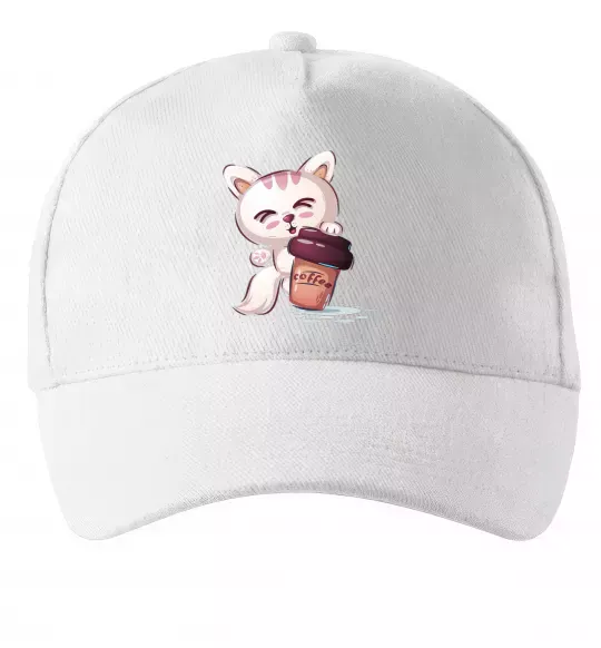 Кепка Coffee kitten Белый фото