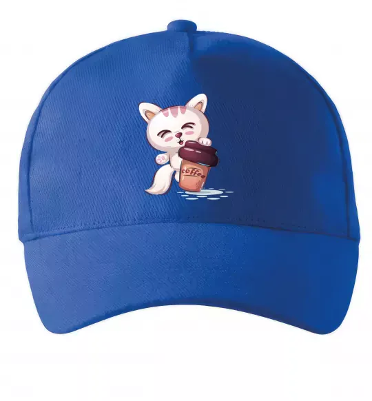 Кепка Coffee kitten Ярко-синий фото