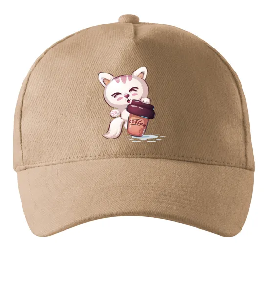 Кепка Coffee kitten Песочный фото