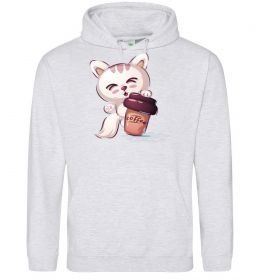 Женская толстовка (худи) Coffee kitten Женская толстовка (худи) Coffee kitten