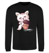 Свитшот Coffee kitten Черный фото