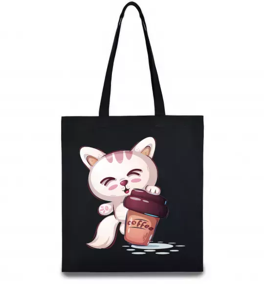 Эко-сумка Coffee kitten Черный фото