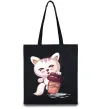 Эко-сумка Coffee kitten Черный фото