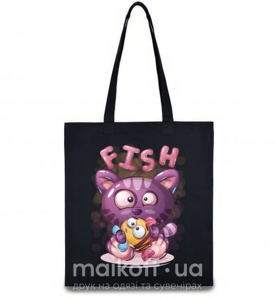 Эко-сумка Fish and kitten Черный фото