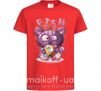 Детская футболка Fish and kitten Красный фото