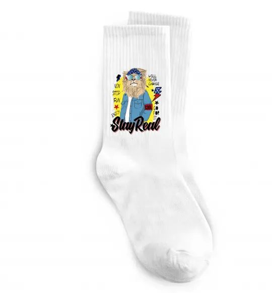 Носки Lion Stay real Белый фото