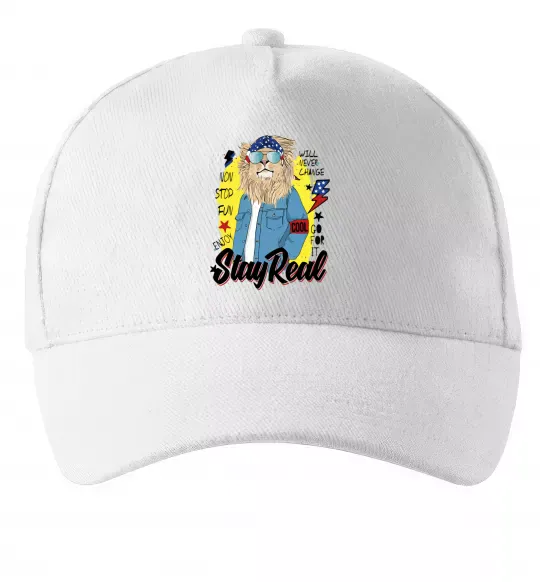 Кепка Lion Stay real Білий фото
