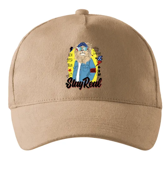 Кепка Lion Stay real Песочный фото