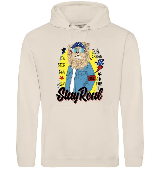 Мужская толстовка (худи) Lion Stay real Таш фото