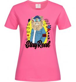 Женская футболка Lion Stay real Женская футболка Lion Stay real