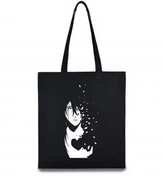 Еко-сумка Anime boy without heart Чорний фото