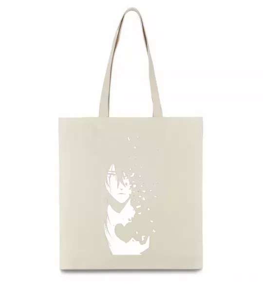 Еко-сумка Anime boy without heart Бежевий фото