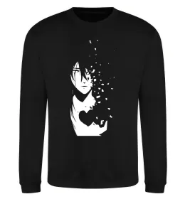 Свитшот Anime boy without heart Черный фото