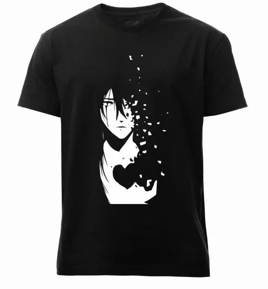 Чоловіча преміум футболка Anime boy without heart Чорний фото