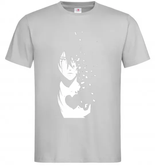 Чоловіча футболка Anime boy without heart Сірий фото