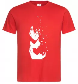 Мужская футболка Anime boy without heart Красный фото